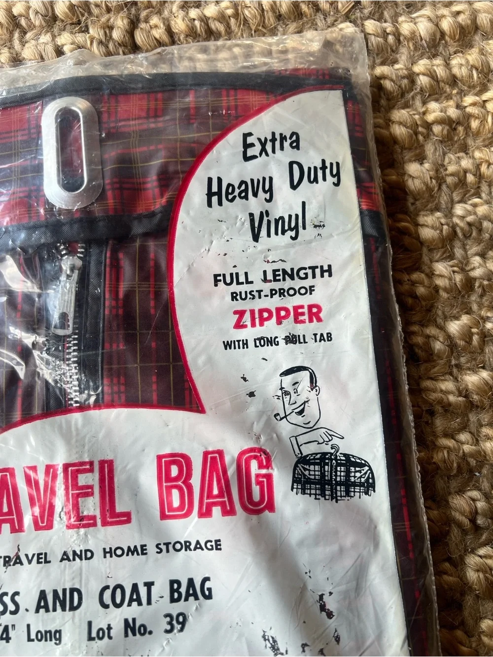 Vintage Travelite Plaid Garment Bags NOS Lot of 2 1960s MCM